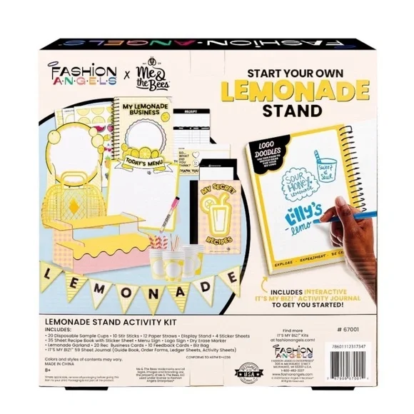 🌸 New Fashion Angels Lemonade Stand Kit, Everything Needed to Run A Kids 🍋 Stand - Picture 7 of 12